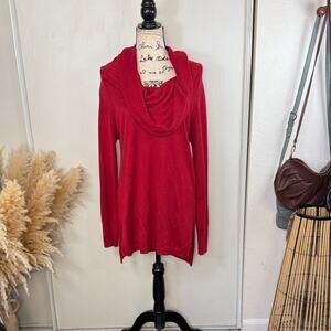 Shrinking Violet Red Cowlneck Sweater size Large